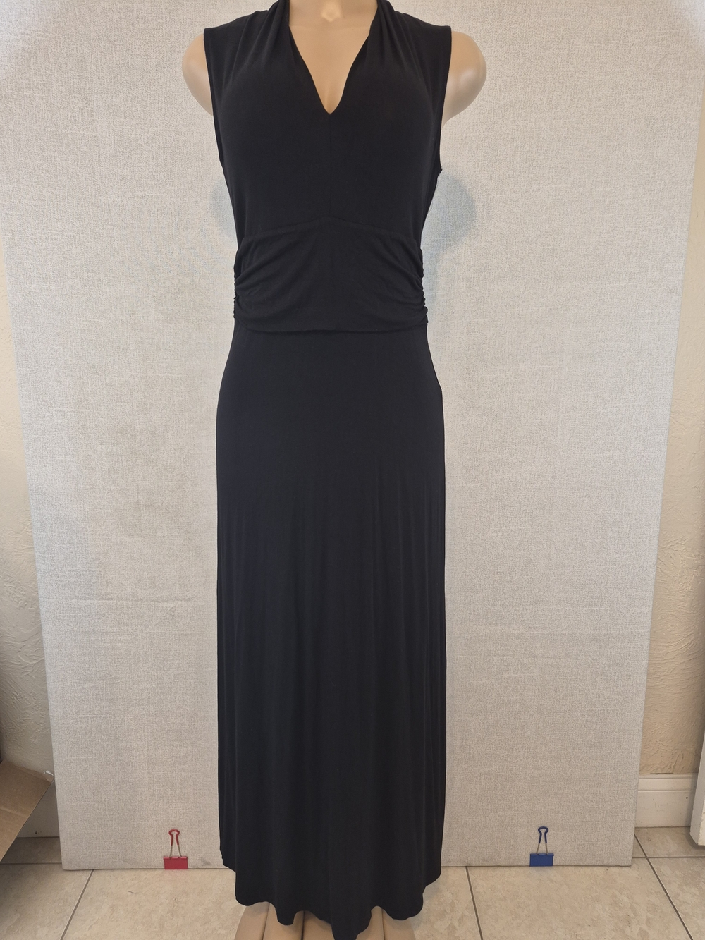 Vince Camuto Black V-Neck Sleeveless Dress Sizr Small